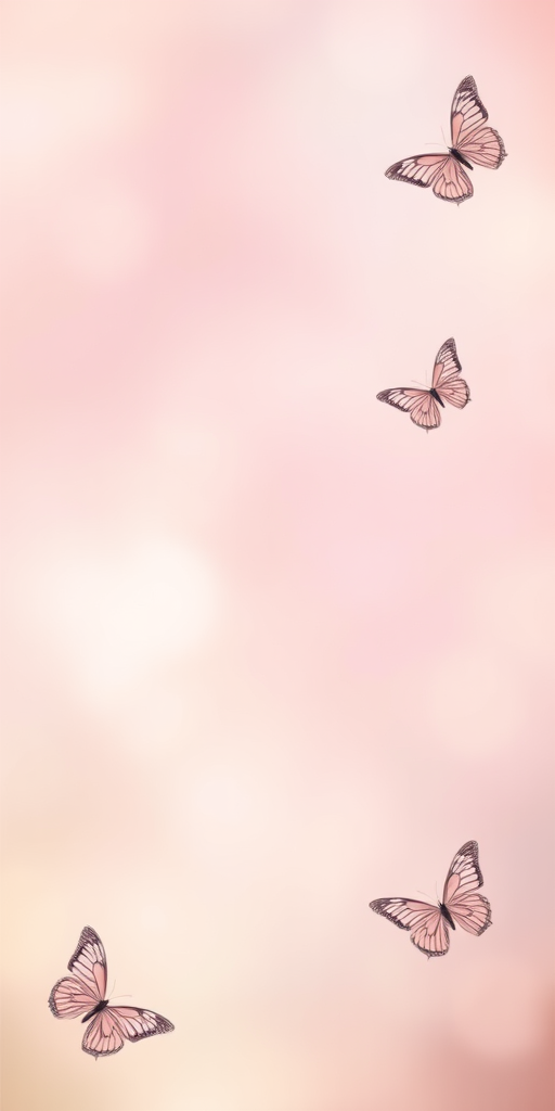 create a soft, dreamy abstract background with pastel colors and gentle bokeh effects, include delicate butterflies in the corners, taken with a Canon EOS R5, 50mm lens, f/1.8 aperture, ISO 100, soft focus, natural light