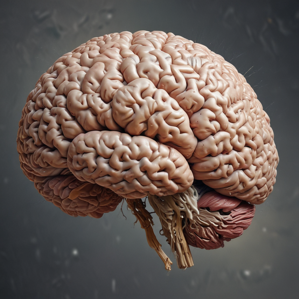 Intricate Structure of the Human Brain Showcasing Neurons and Connections