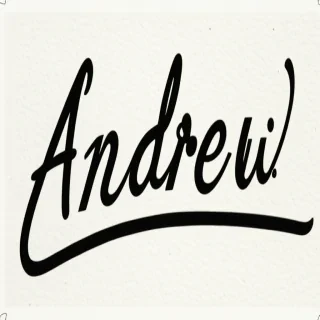 andrew in cursive