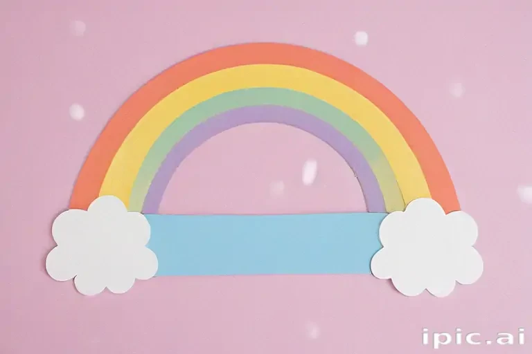pastel coloured rainbow