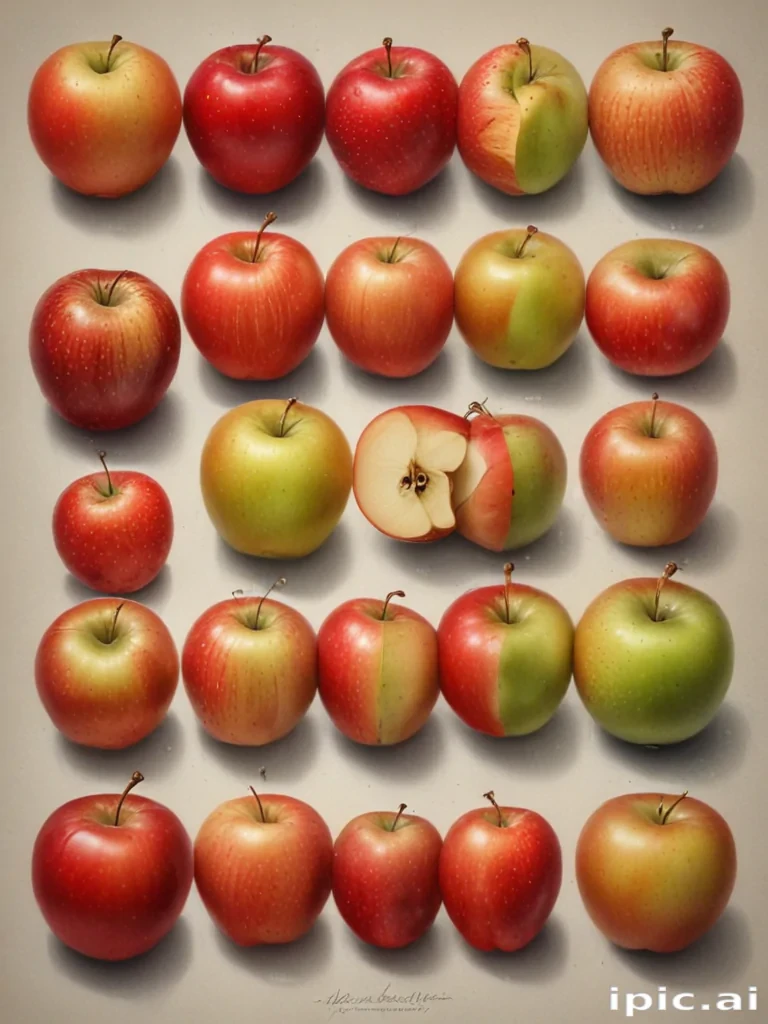 drawings of apples
