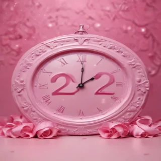 pink happy new year 2024