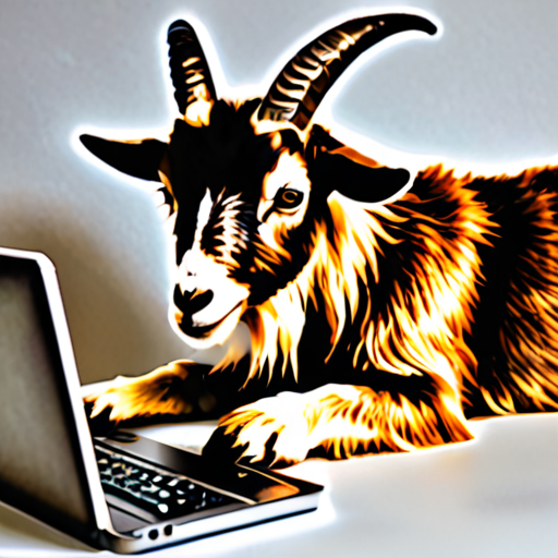 A goat playing video games