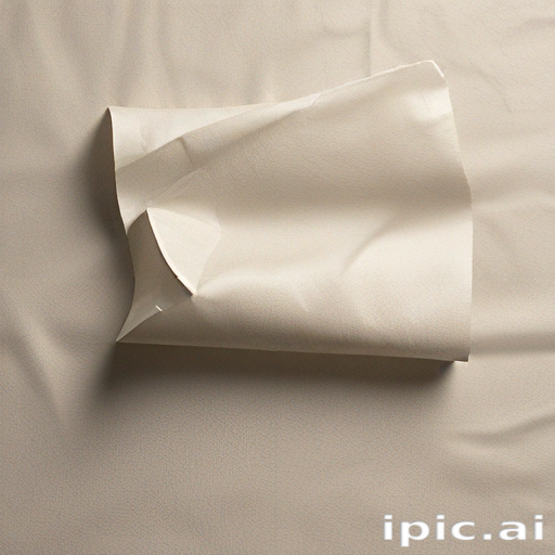 An Elegant Folded Sheet of Light-Colored Paper on a Textured Surface