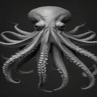 octopus clip art black and white