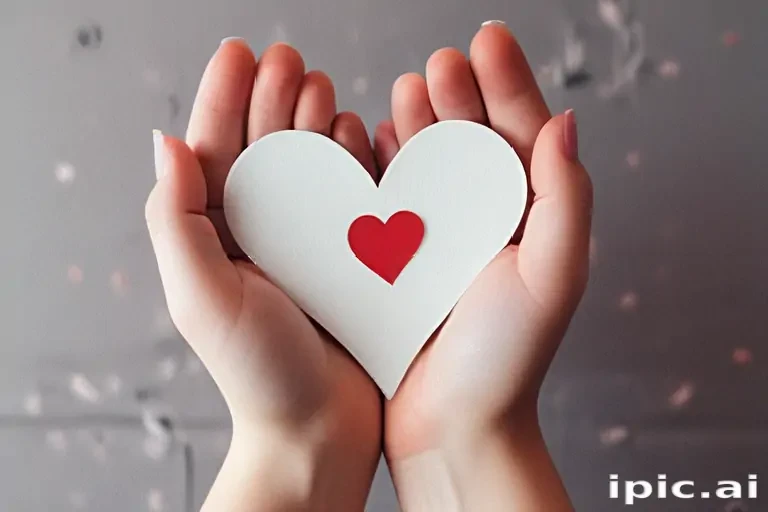 hand heart aesthetic