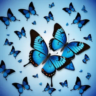 blue butterfly background