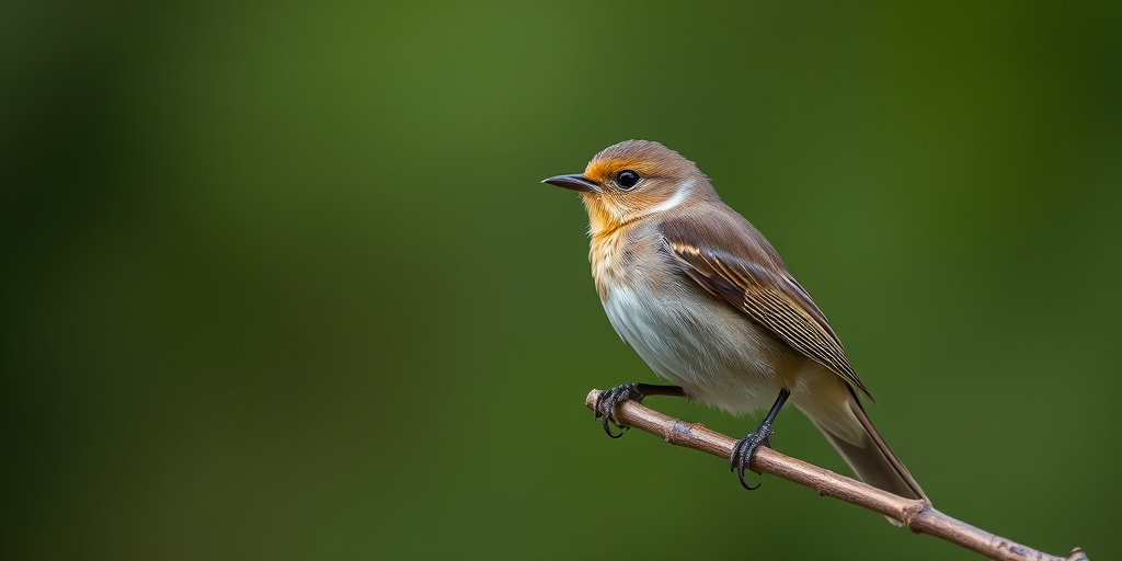 A detailed close-up of a small bird perched on a branch, captured with a Canon EOS R5, 100mm f/2.8 macro lens, aperture set to f/2.8, ISO 200, shutter speed 1/500s, natural light, with a soft blurred green background for depth.