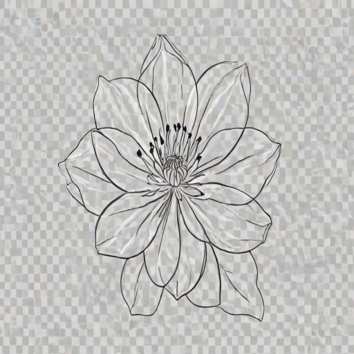transparent flower outline