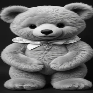 teddy bear clipart black and white