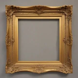 gold frame transparent