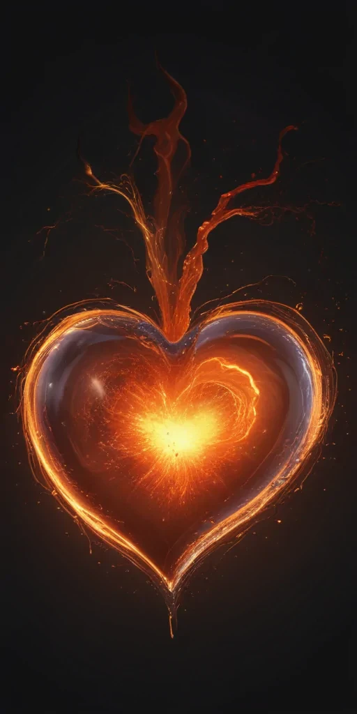 glow heart png