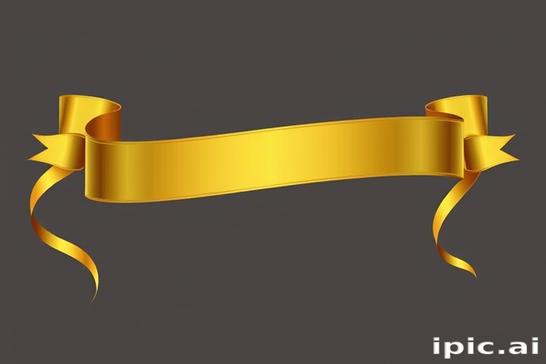 gold ribbon clipart