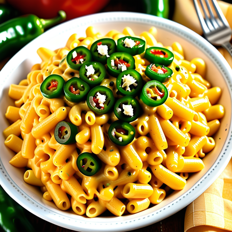macaroni and cheese with jalapenos