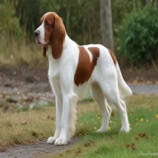 irish red and white setter