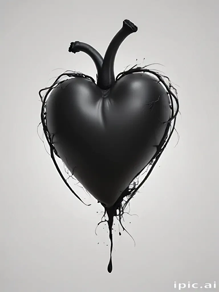 black heart transparent