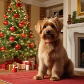 christmas wallpaper dogs