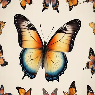 butterfly no background