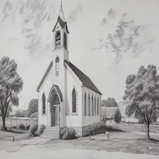 church drawing