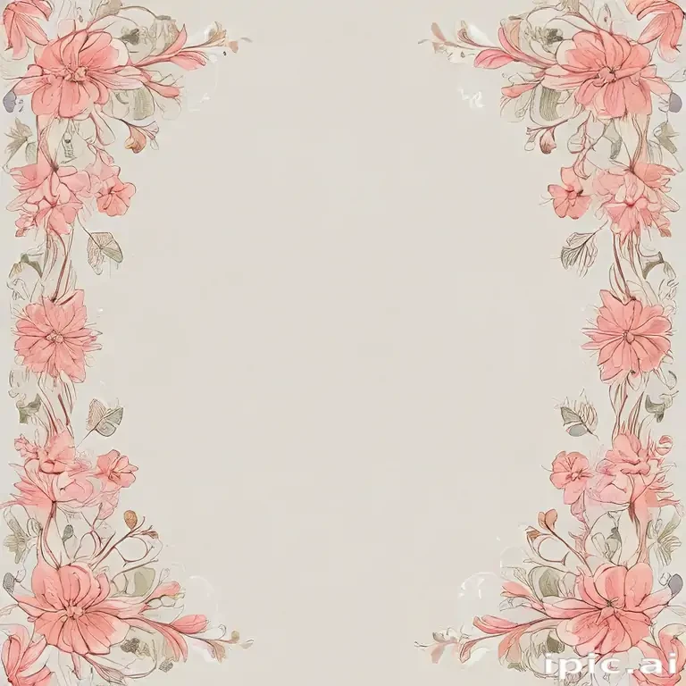 transparent floral border