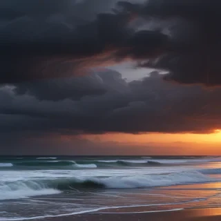 dark beach wallpaper
