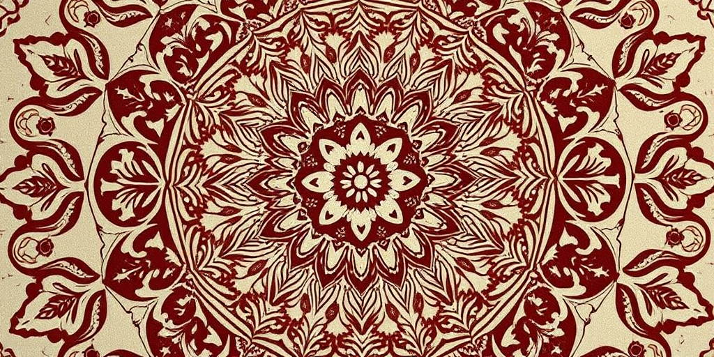 Create a high-resolution mandala design with intricate floral patterns and swirls, shot with a Canon EOS R5, 50mm lens, f/8 aperture, ISO 200, in soft natural lighting, from a top-down view to capture details and symmetry.