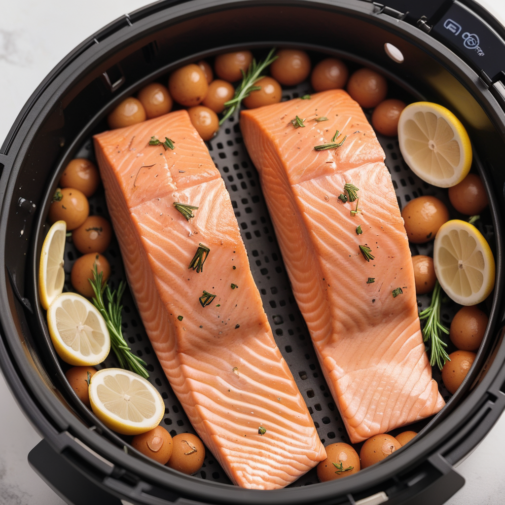 how long to cook frozen salmon in air fryer
