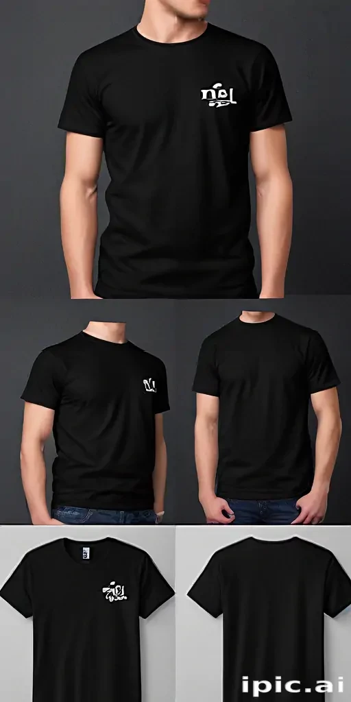 black tee mockup