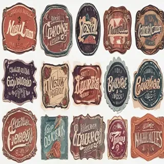 vintage stickers png