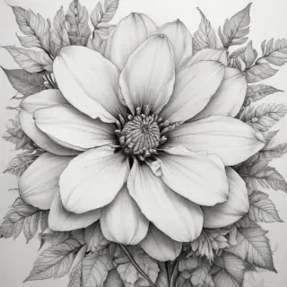 flower drawing for coloring