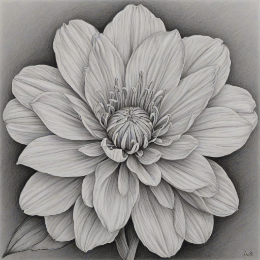flower pencil drawing