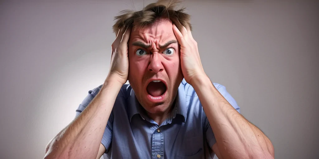 frustrated face