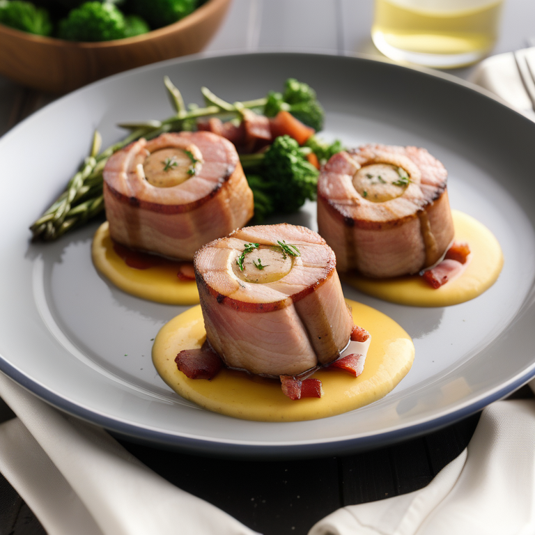 bacon wrapped pork tenderloin medallions