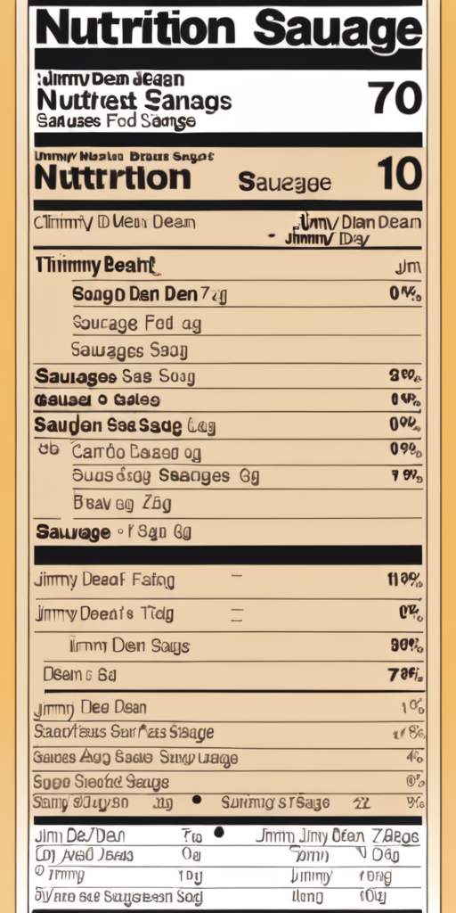 jimmy dean breakfast sausage nutrition