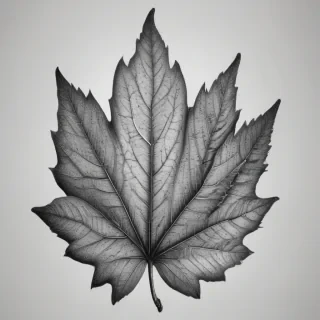 black and white leaf clip art