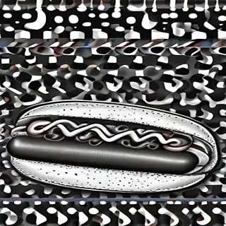 hot dog clipart black and white