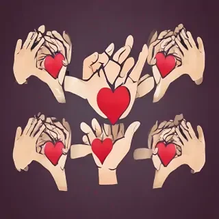 heart hands clipart