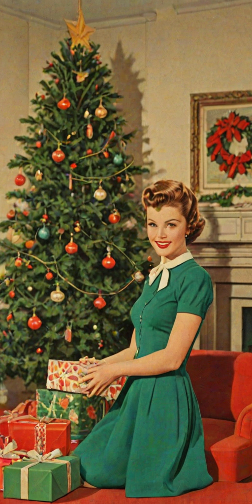 retro christmas image