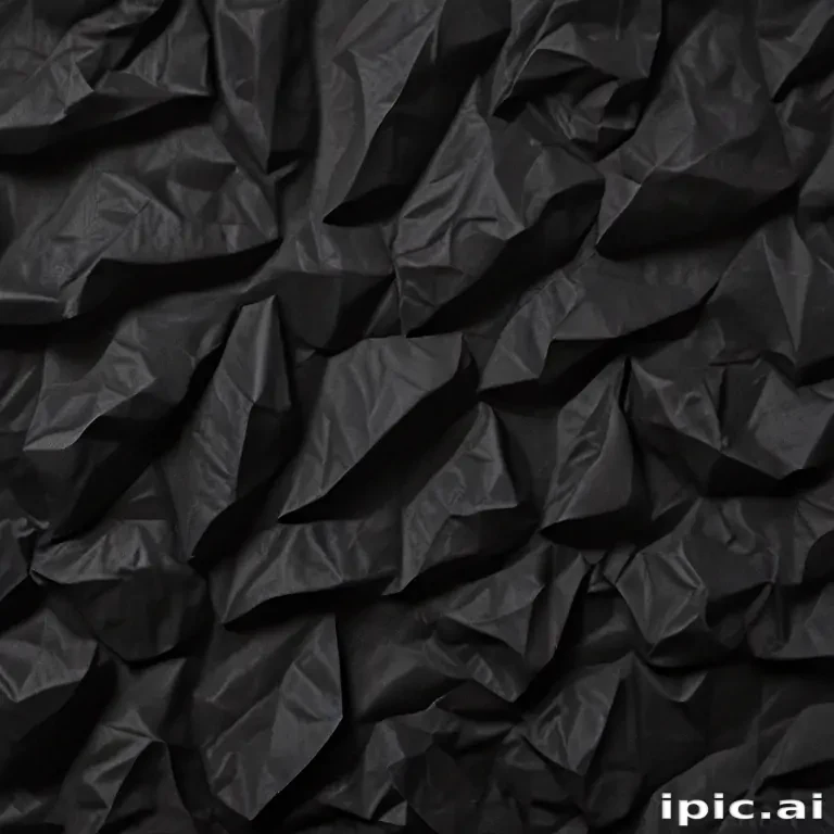 crinkled black paper