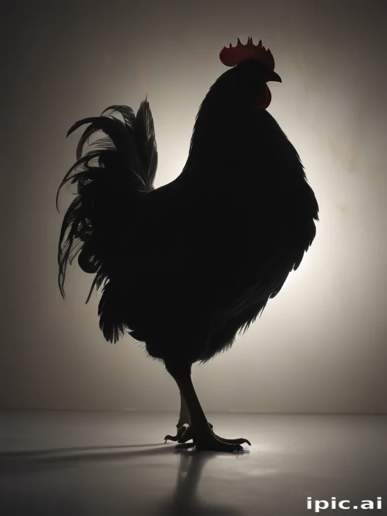 silhouette of a chicken