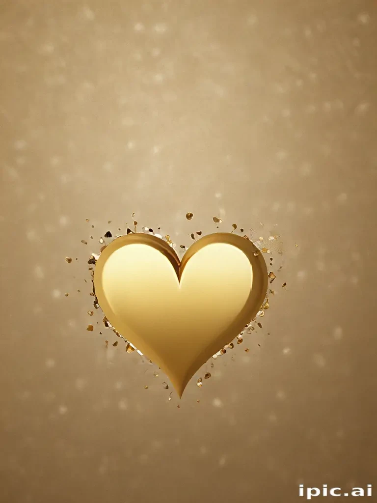 gold heart wallpaper