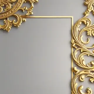 gold border transparent
