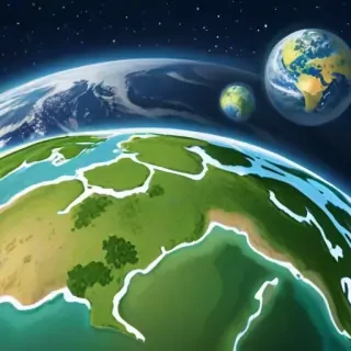 cartoon picture of planet earth