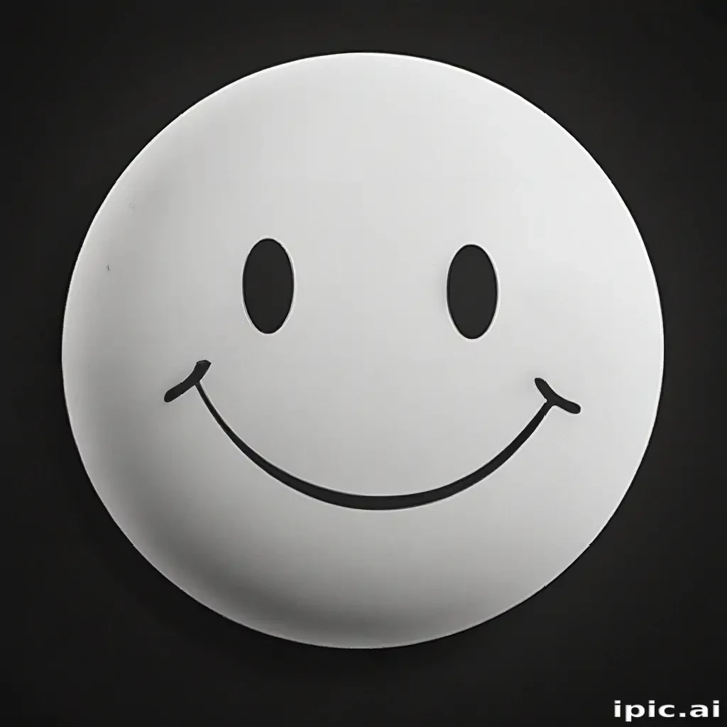 white smiley face black background