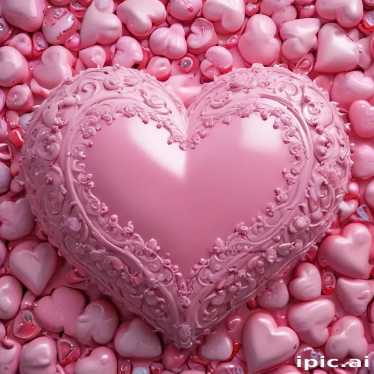 pink hearts aesthetic