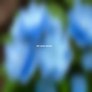 transparent blue flowers