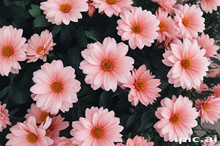 Vibrant Pink Flowers Blooming Beautifully in a Lush Green Garden