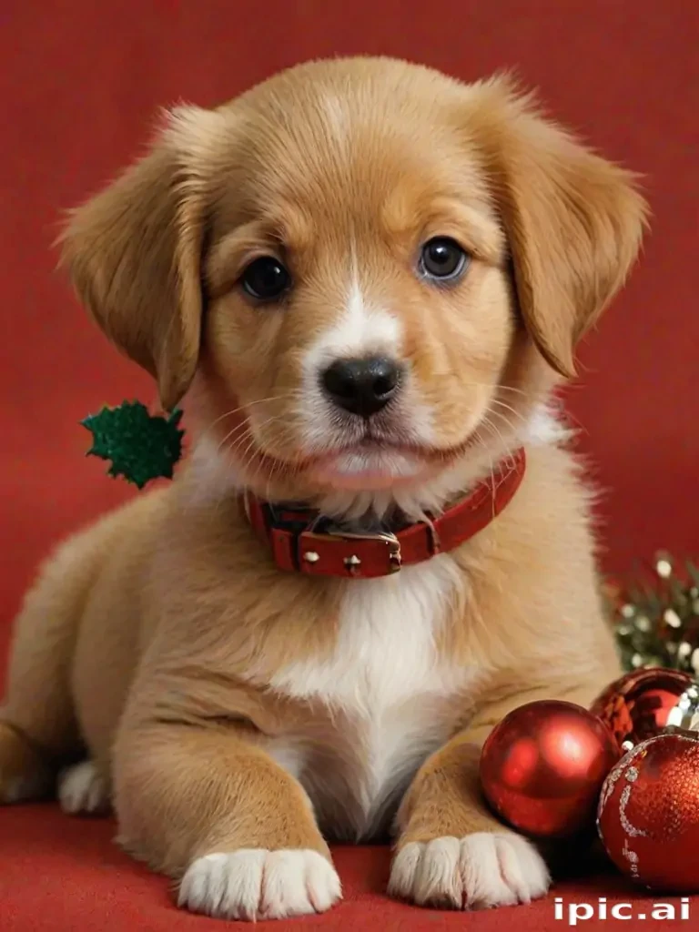 puppy christmas dog wallpaper