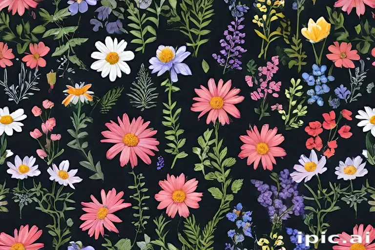 wildflowers transparent background
