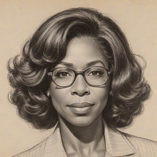 Bewitching Dawnn Lewis, pencil sketch, portrait of Resplendent woman 1951s in glasses, hair style beatnik, outline, clear lines, fine lines, 8k